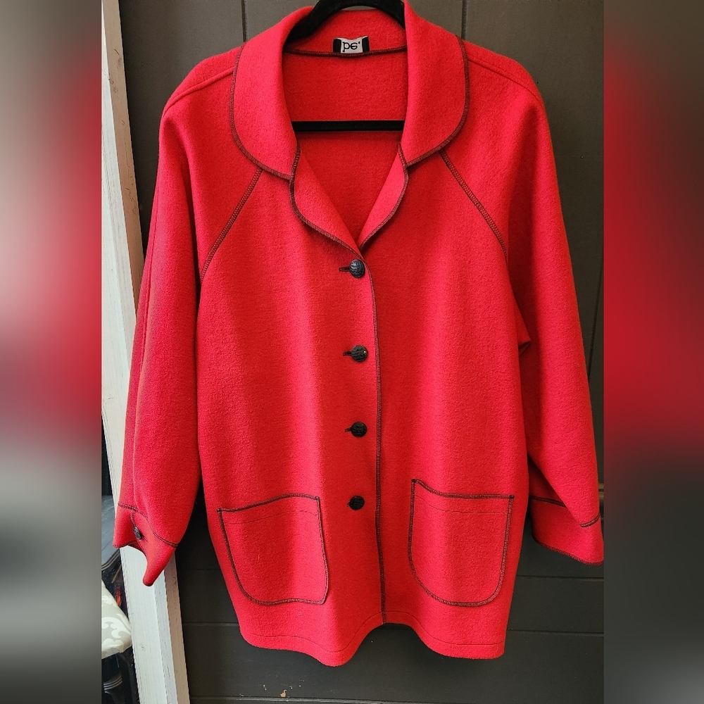 be Red Merino Wool Coat